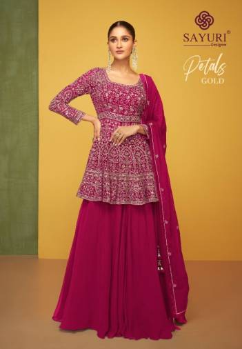 Petals Gold By Sayuri Designer Partywear Salwar Kameez Collection